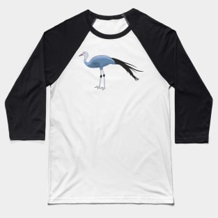 Blue crane bird cartoon illustration Baseball T-Shirt
